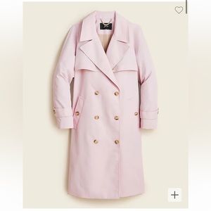 BNWT j crew light pink trench coat as seen on vogue UK.
